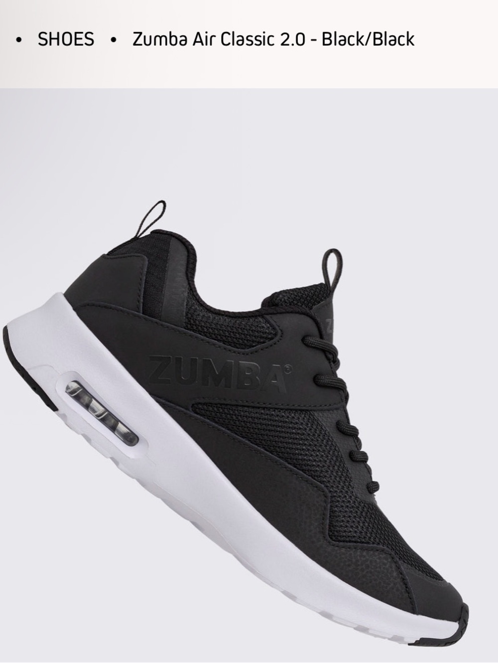 Zumba Air Classic 2.0 - Black/Black
